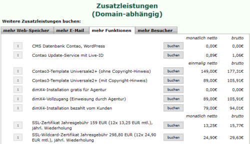 Contao-Unstallation bei adera buchen